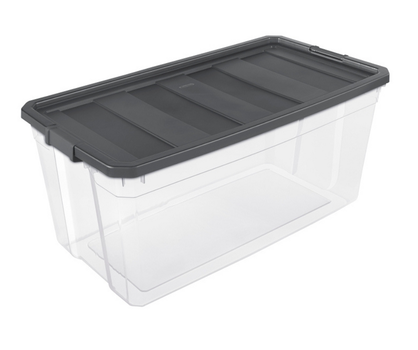 Sterilite 14793V03 Stacker Box, 200 qt, Plastic, Gray