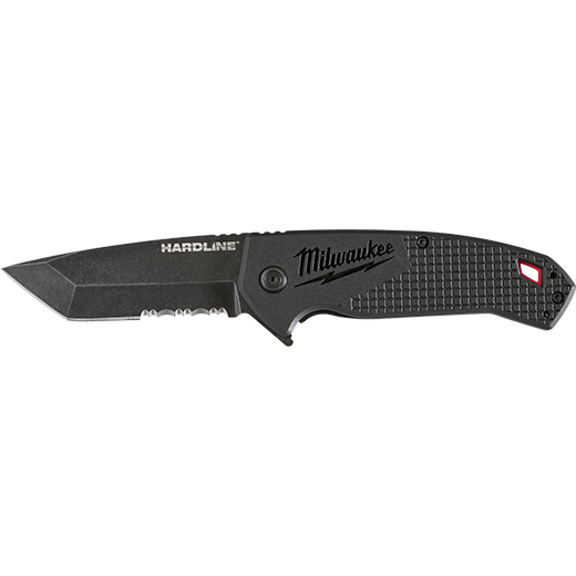 Milwaukee 3 in. Hardline D2 Steel Serrated Blade Pocket Folding Knife