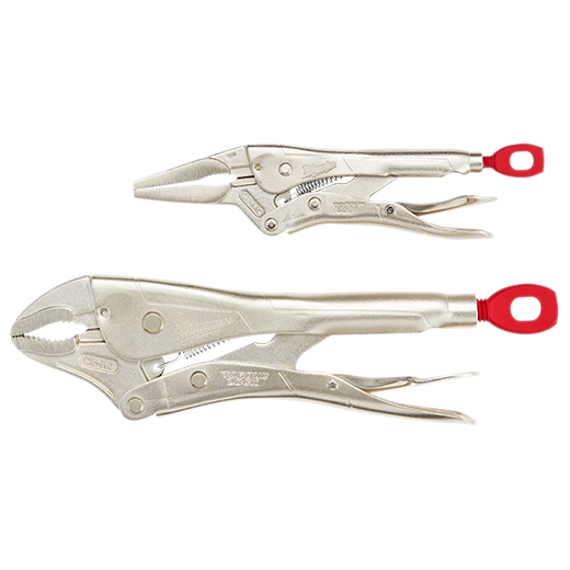 MILWAUKEE - 2 Pc. 10" CURVED JAW & 6" LONG NOSE TORQUE LOCK™ LOCKING PLIERS SET