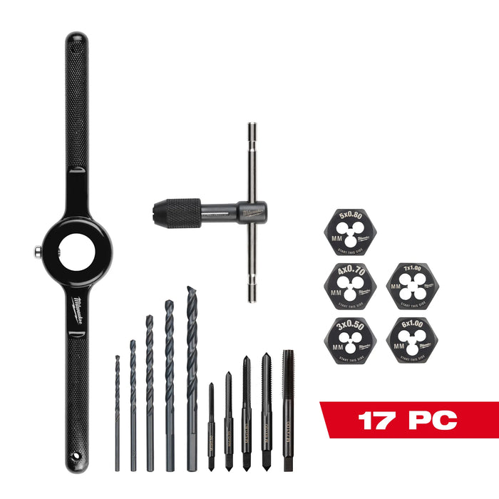 MILWAUKEE - 17PC Metric Tap and Die Set