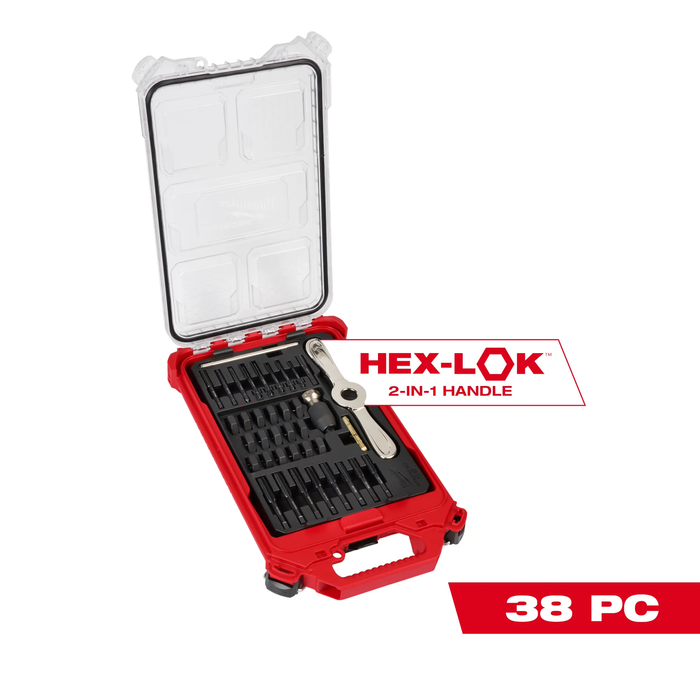 MILWAUKEE - 38PC Metric Tap & Die PACKOUT™ Set w/ Hex-LOK™ 2-in-1 Handle