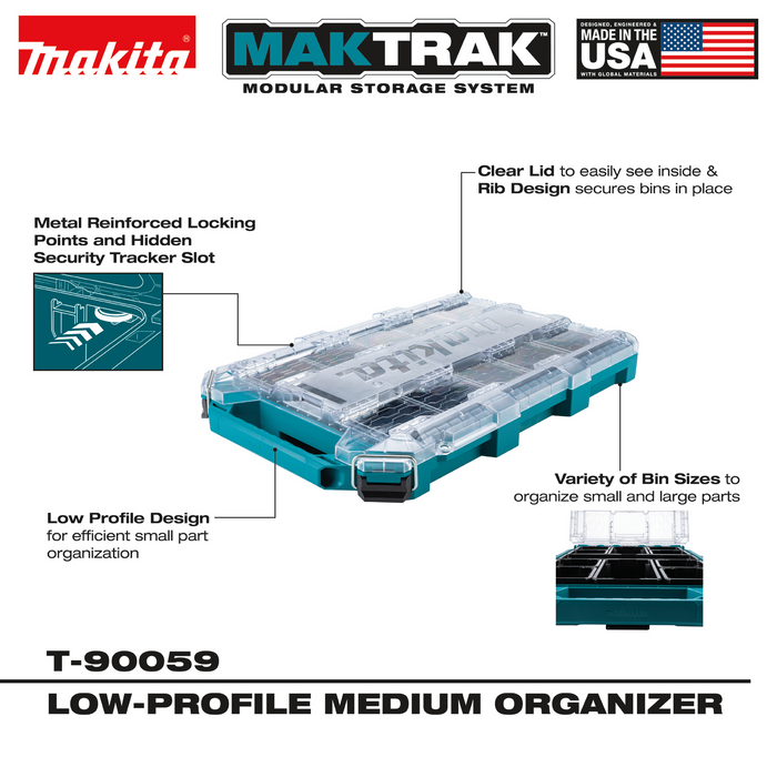 Makita - MAKTRAK Low Profile Medium Organizer
