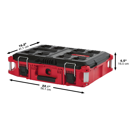 Milwaukee PACKOUT 22 in. Medium Red Tool Box with 75 lbs. Weight Capacity