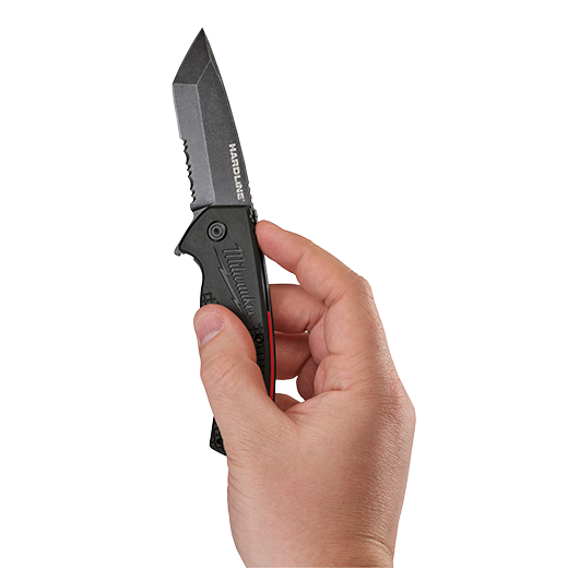 Milwaukee 3 in. Hardline D2 Steel Serrated Blade Pocket Folding Knife