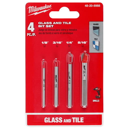 MILWAUKEE 4pc. Glass and Tile Bit Set