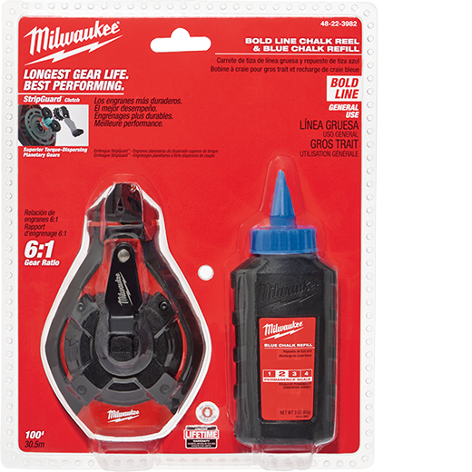 MILWAUKEE 100' Bold Line Kit w/ Blue Chalk
