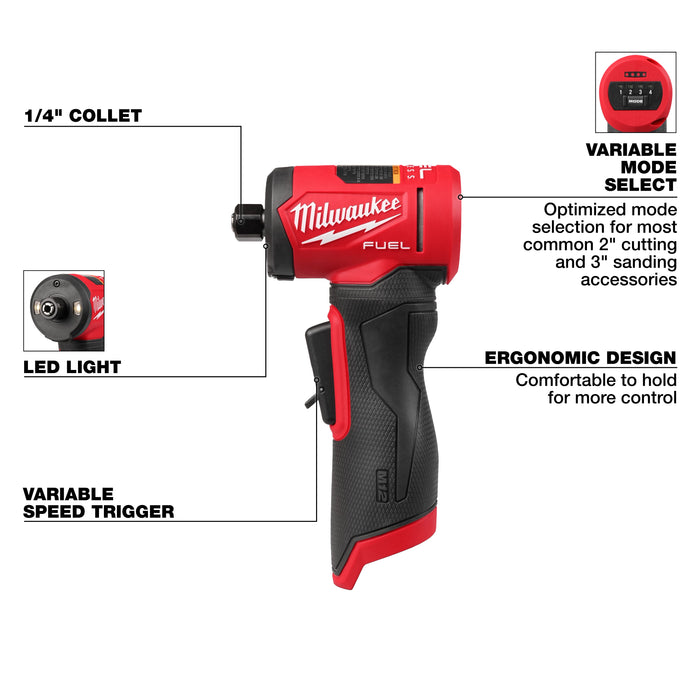 MILWAUKEE - M12 FUEL™ 1/4" Right Angle Die Grinder