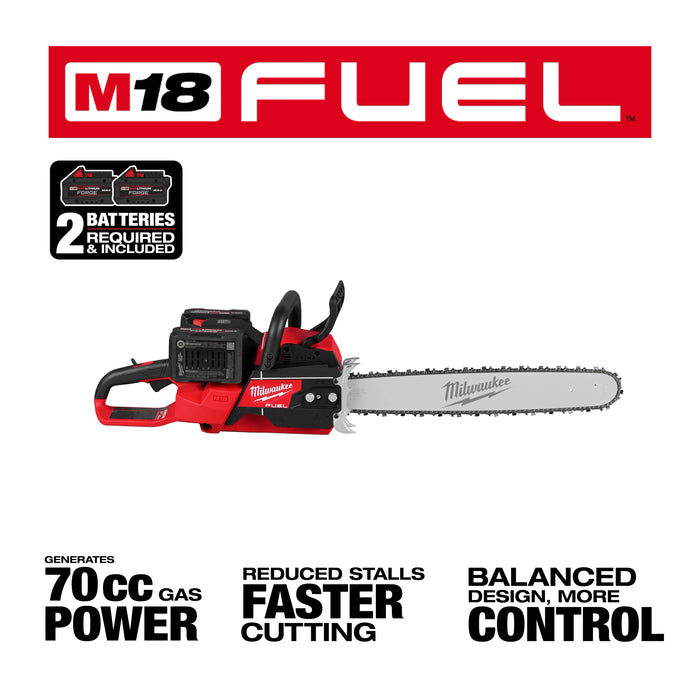 MILWAUKEE - M18 FUEL™ 20" Dual Battery Chainsaw Kit