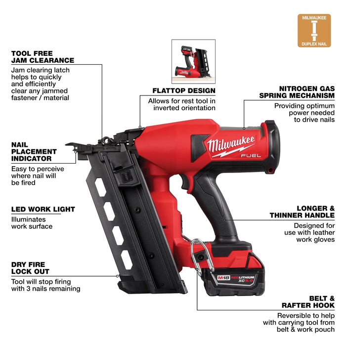 MILWAUKEE - M18 FUEL™ Duplex Nailer Kit