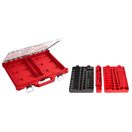 Milwaukee 3/8 in. and 1/4 in. Drive SAE/Metric Ratchet and Socket Mechanics Tool Set with PACKOUT Case (106-Piece)