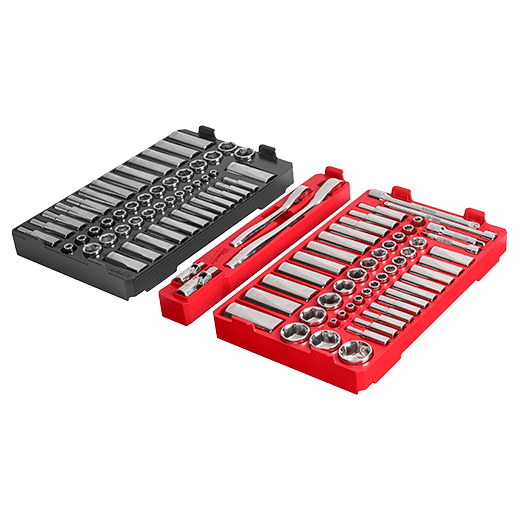 Milwaukee 3/8 in. and 1/4 in. Drive SAE/Metric Ratchet and Socket Mechanics Tool Set with PACKOUT Case (106-Piece)