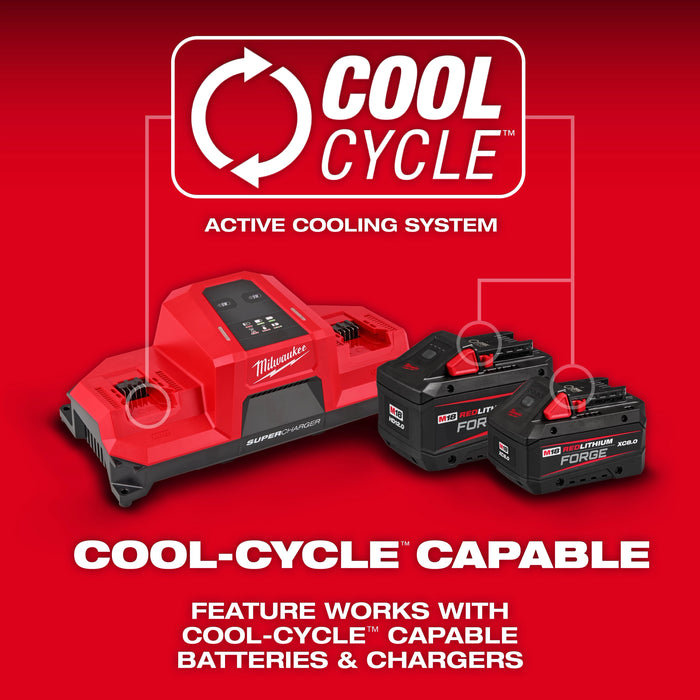 MILWAUKEE - M18™ Dual Bay Simultaneous Super Charger w/ 4 Point Mounting