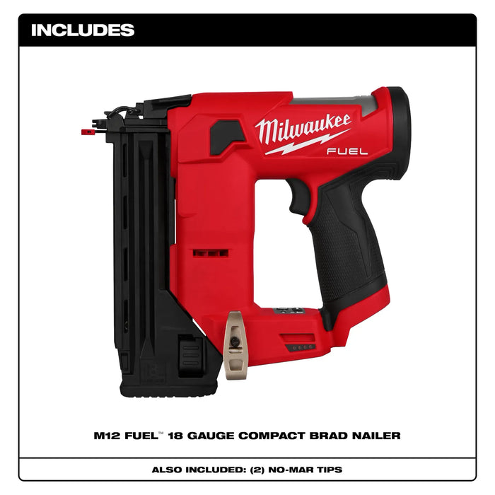 MILWAUKEE - M12 FUEL™ 18 Gauge Compact Brad Nailer