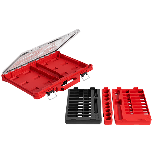 MILWAUKEE - 47pc 1/2" Drive Ratchet & Socket Set with PACKOUT™ Low-Profile Organizer