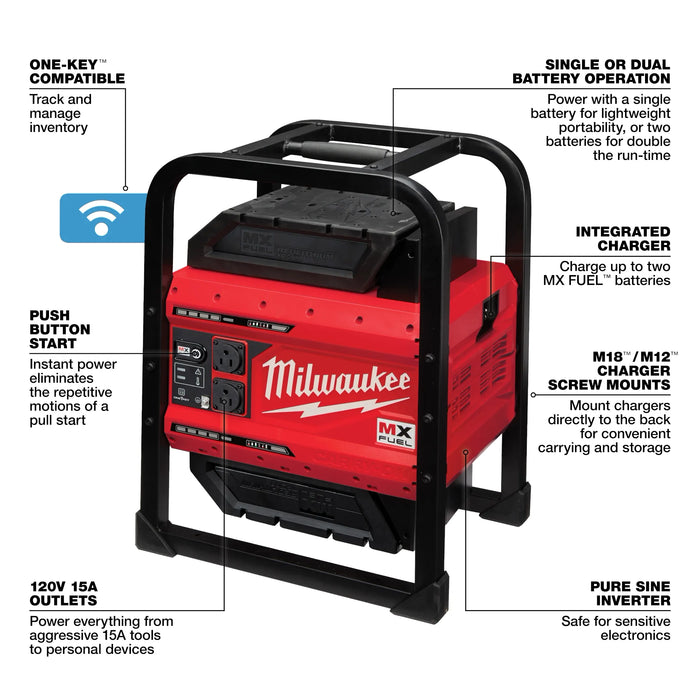 MILWAUKEE - MX FUEL™ CARRY-ON™ 3600W/1800W Power Supply Kit