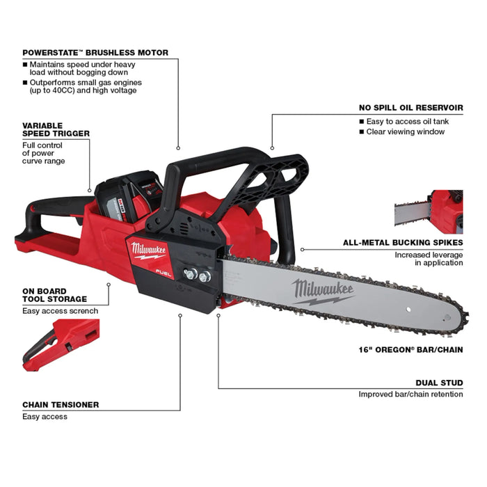 MILWAUKEE - M18 FUEL™ 16" Chainsaw Kit