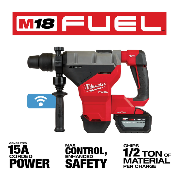 MILWAUKEE - M18 FUEL™ 1-3/4" SDS MAX Rotary Hammer Kit w/ (2) 12.0 Battery