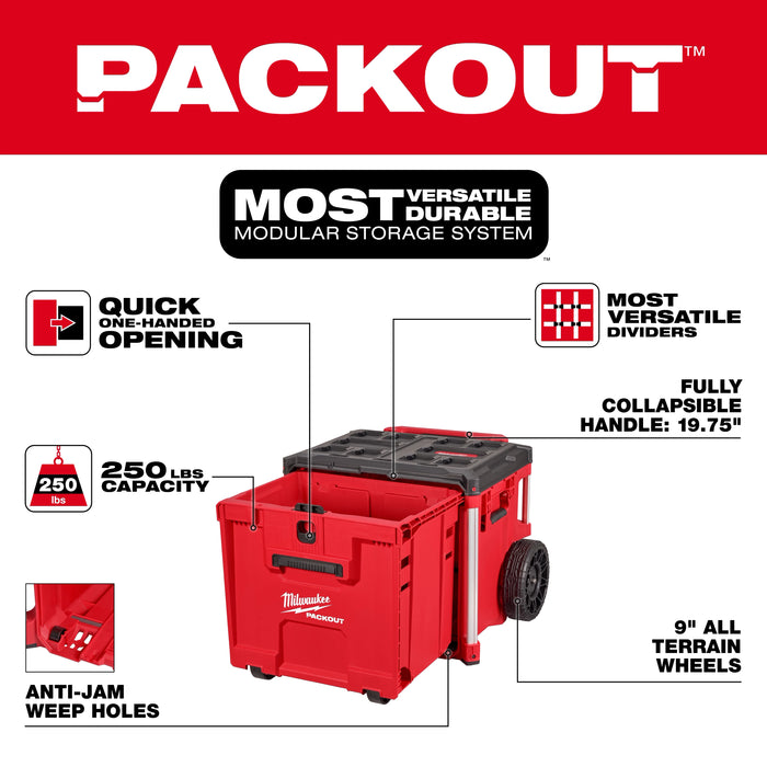 MILWAUKEE - PACKOUT™ Rolling Drawer Tool Box