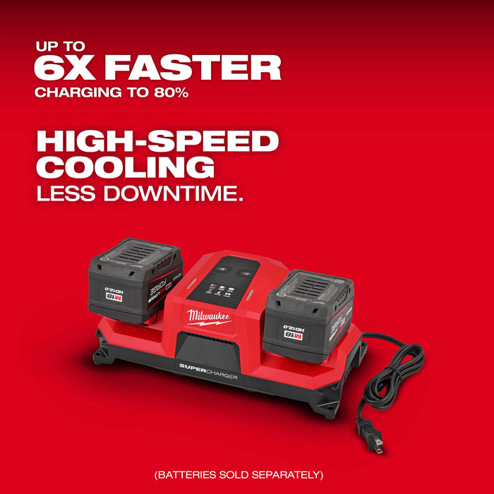 MILWAUKEE - M18™ Dual Bay Simultaneous Super Charger w/ 4 Point Mounting