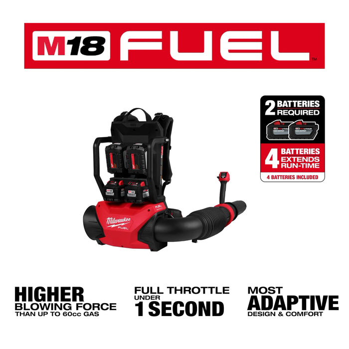 MILWAUKEE - M18 FUEL™ Dual Battery Backpack Blower Kit