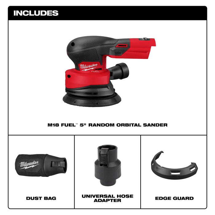 MILWAUKEE - M18­ FUEL™ 5" Random Orbital Sander